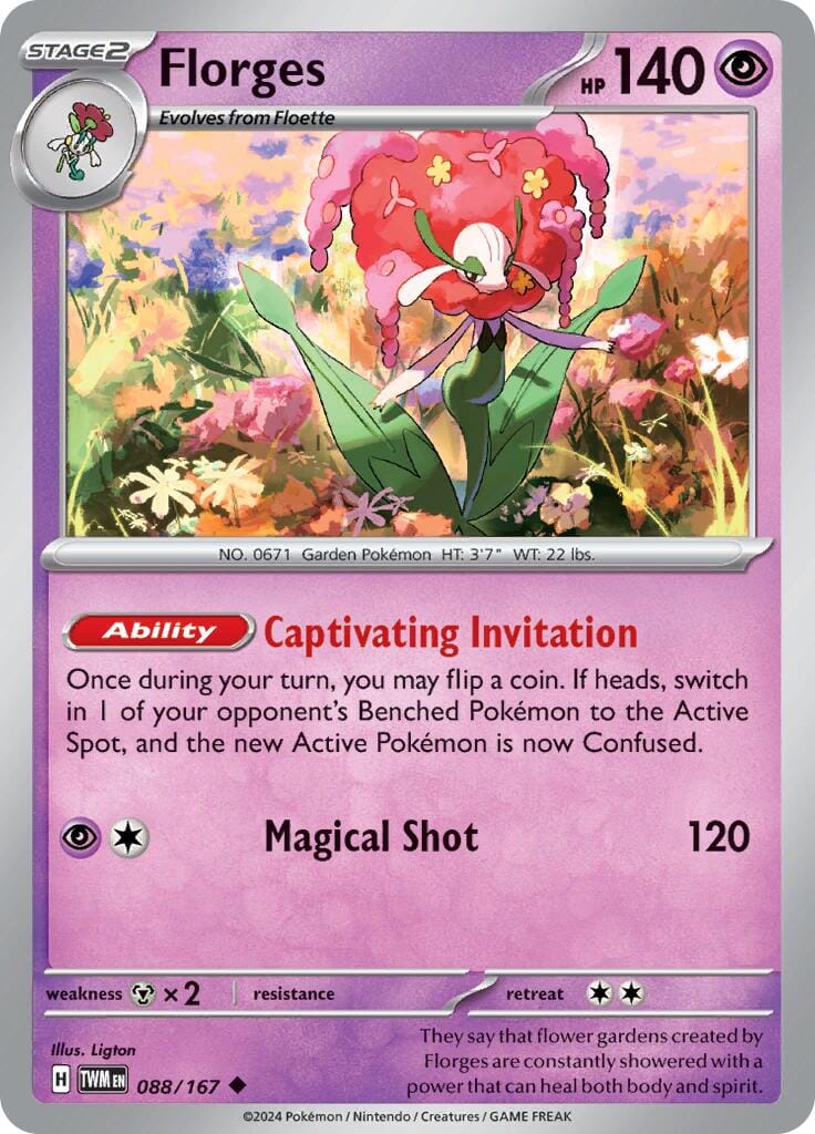 Florges (088/167) [Scarlet & Violet: Twilight Masquerade] Pokemon Single Pokémon  | Multizone: Comics And Games