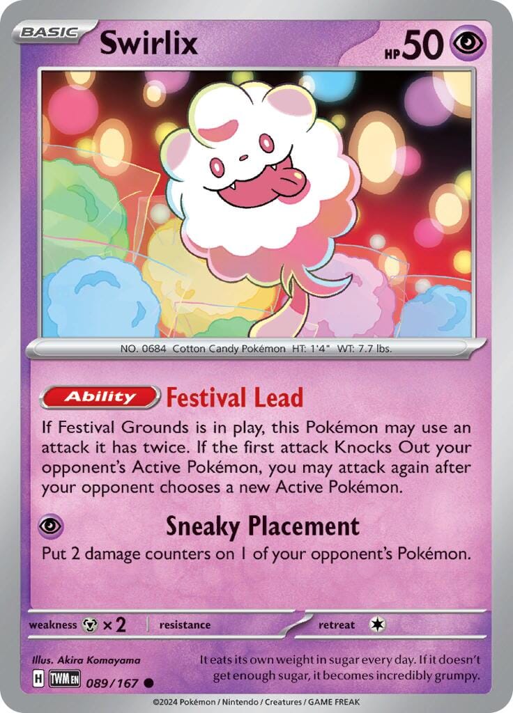 Swirlix (089/167) [Scarlet & Violet: Twilight Masquerade] Pokemon Single Pokémon  | Multizone: Comics And Games