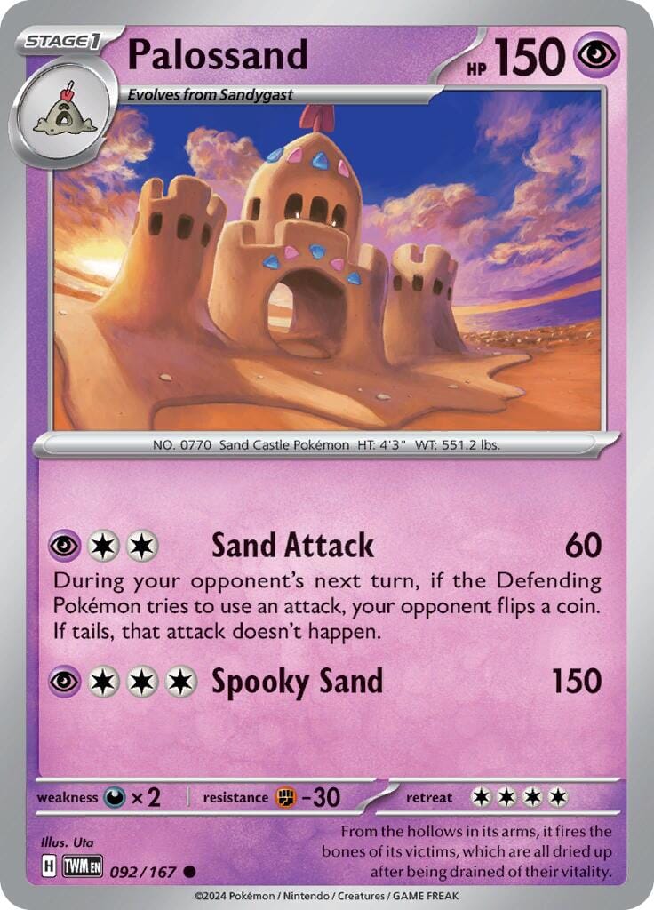 Palossand (092/167) [Scarlet & Violet: Twilight Masquerade] Pokemon Single Pokémon  | Multizone: Comics And Games