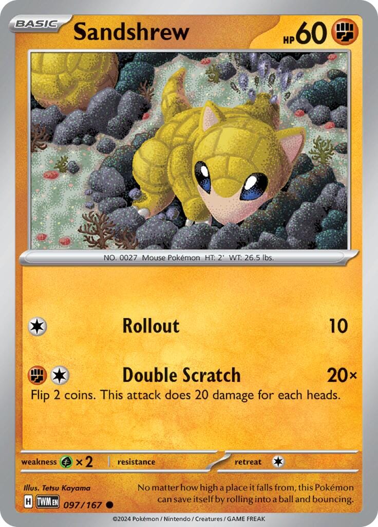 Sandshrew (097/167) [Scarlet & Violet: Twilight Masquerade] Pokemon Single Pokémon  | Multizone: Comics And Games
