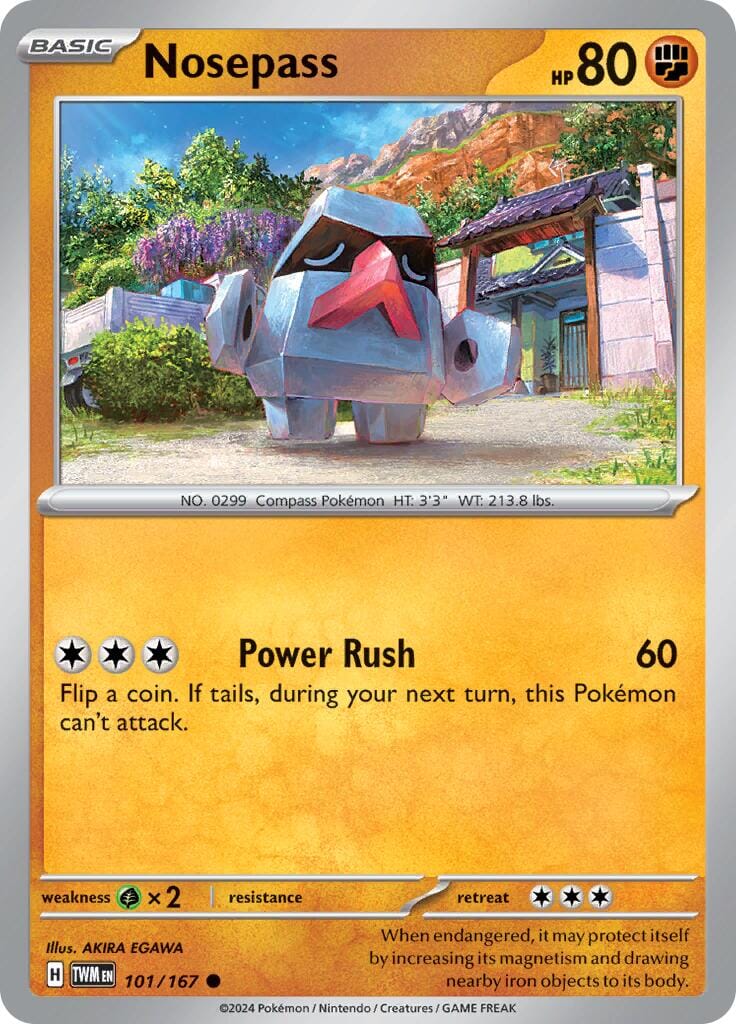 Nosepass (101/167) [Scarlet & Violet: Twilight Masquerade] Pokemon Single Pokémon  | Multizone: Comics And Games