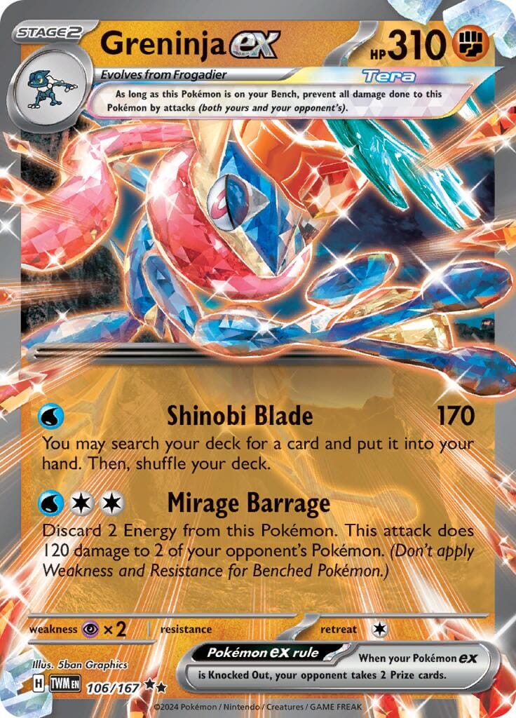 Greninja ex (106/167) [Scarlet & Violet: Twilight Masquerade] Pokemon Single Pokémon  | Multizone: Comics And Games