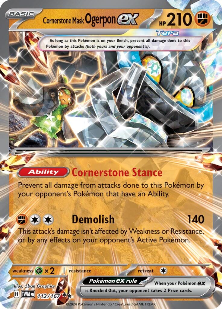 Cornerstone Mask Ogerpon ex (112/167) [Scarlet & Violet: Twilight Masquerade] Pokemon Single Pokémon  | Multizone: Comics And Games