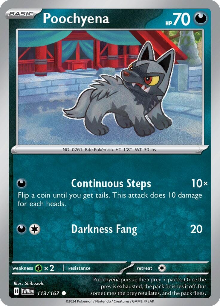 Poochyena (113/167) [Scarlet & Violet: Twilight Masquerade] Pokemon Single Pokémon  | Multizone: Comics And Games