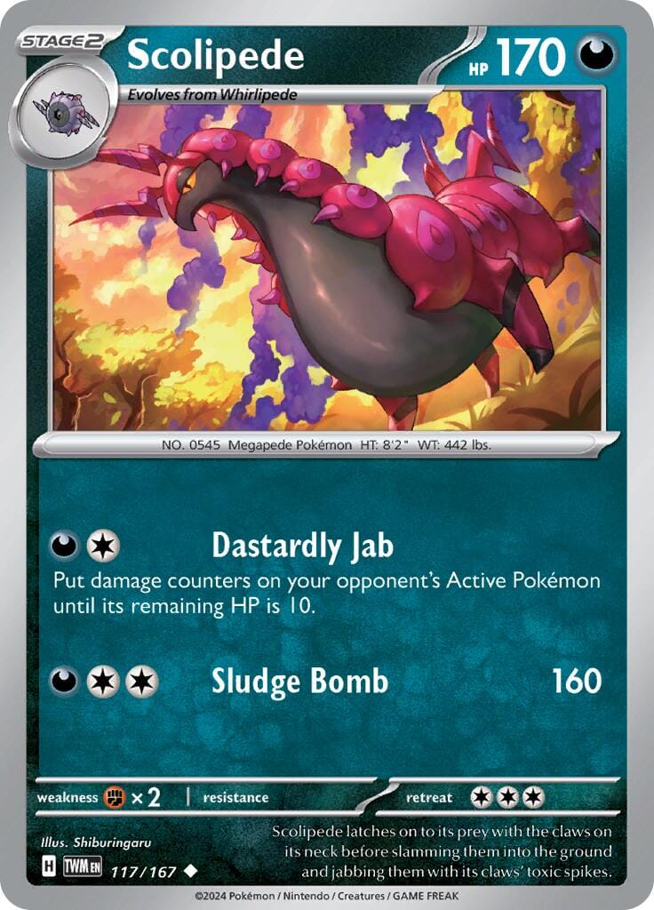 Scolipede (117/167) [Scarlet & Violet: Twilight Masquerade] Pokemon Single Pokémon  | Multizone: Comics And Games