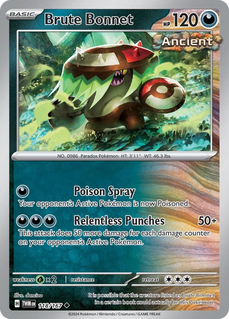 Brute Bonnet (118/167) [Scarlet & Violet: Twilight Masquerade] Pokemon Single Pokémon  | Multizone: Comics And Games
