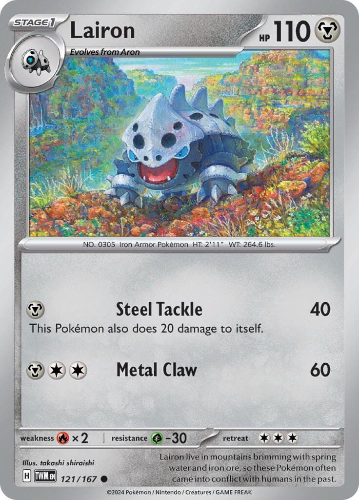 Lairon (121/167) [Scarlet & Violet: Twilight Masquerade] Pokemon Single Pokémon  | Multizone: Comics And Games