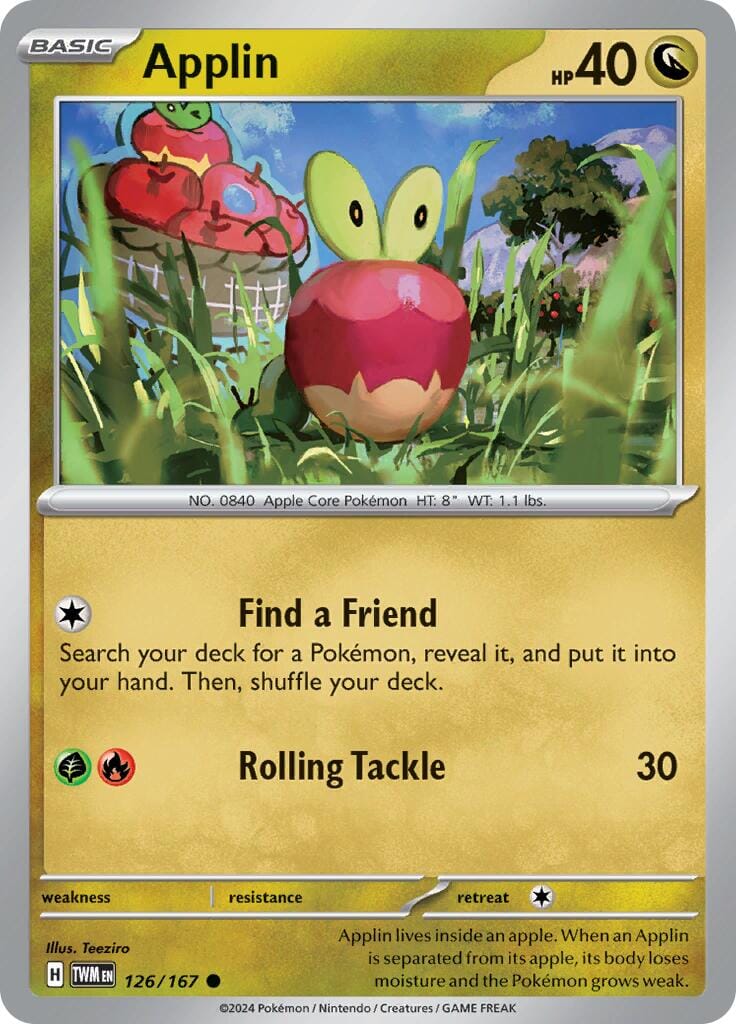 Applin (126/167) [Scarlet & Violet: Twilight Masquerade] Pokemon Single Pokémon  | Multizone: Comics And Games