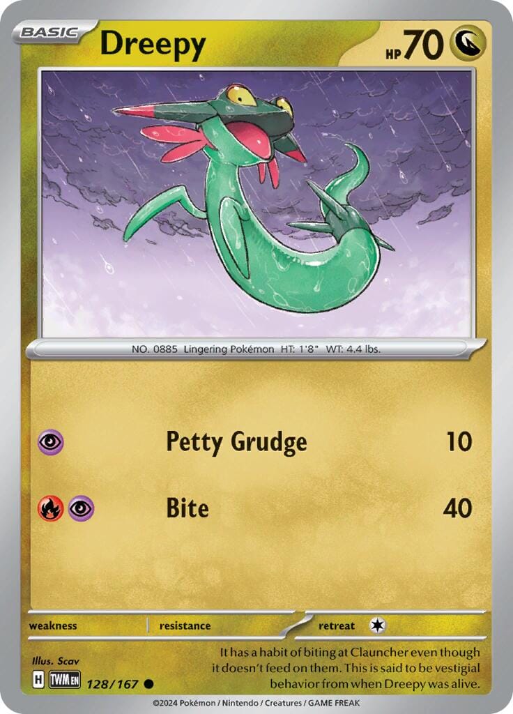 Dreepy (128/167) [Scarlet & Violet: Twilight Masquerade] Pokemon Single Pokémon  | Multizone: Comics And Games