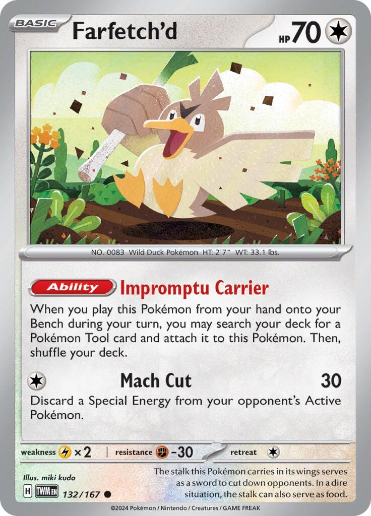 Farfetch'd (132/167) [Scarlet & Violet: Twilight Masquerade] Pokemon Single Pokémon  | Multizone: Comics And Games