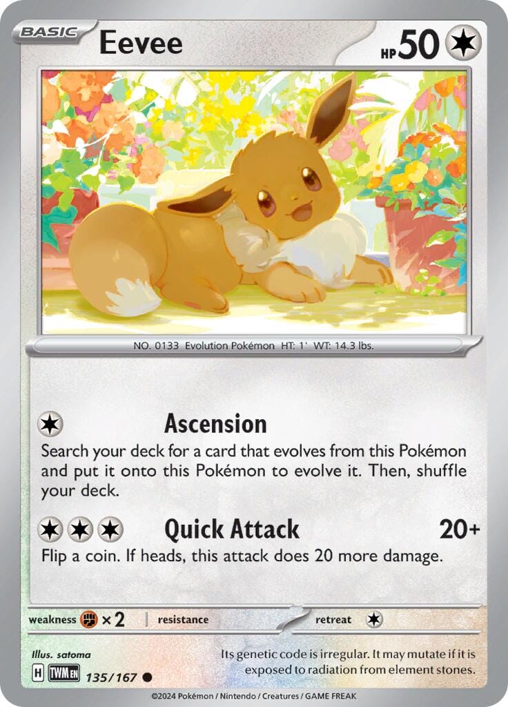 Eevee (135/167) [Scarlet & Violet: Twilight Masquerade] Pokemon Single Pokémon  | Multizone: Comics And Games