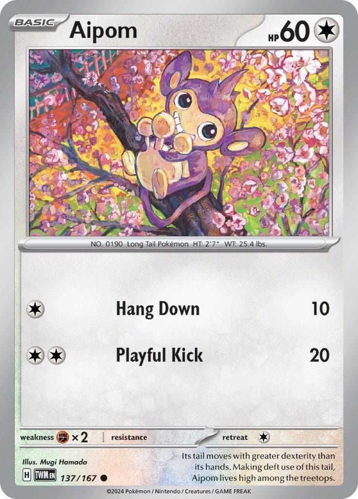 Aipom (137/167) [Scarlet & Violet: Twilight Masquerade] Pokemon Single Pokémon  | Multizone: Comics And Games