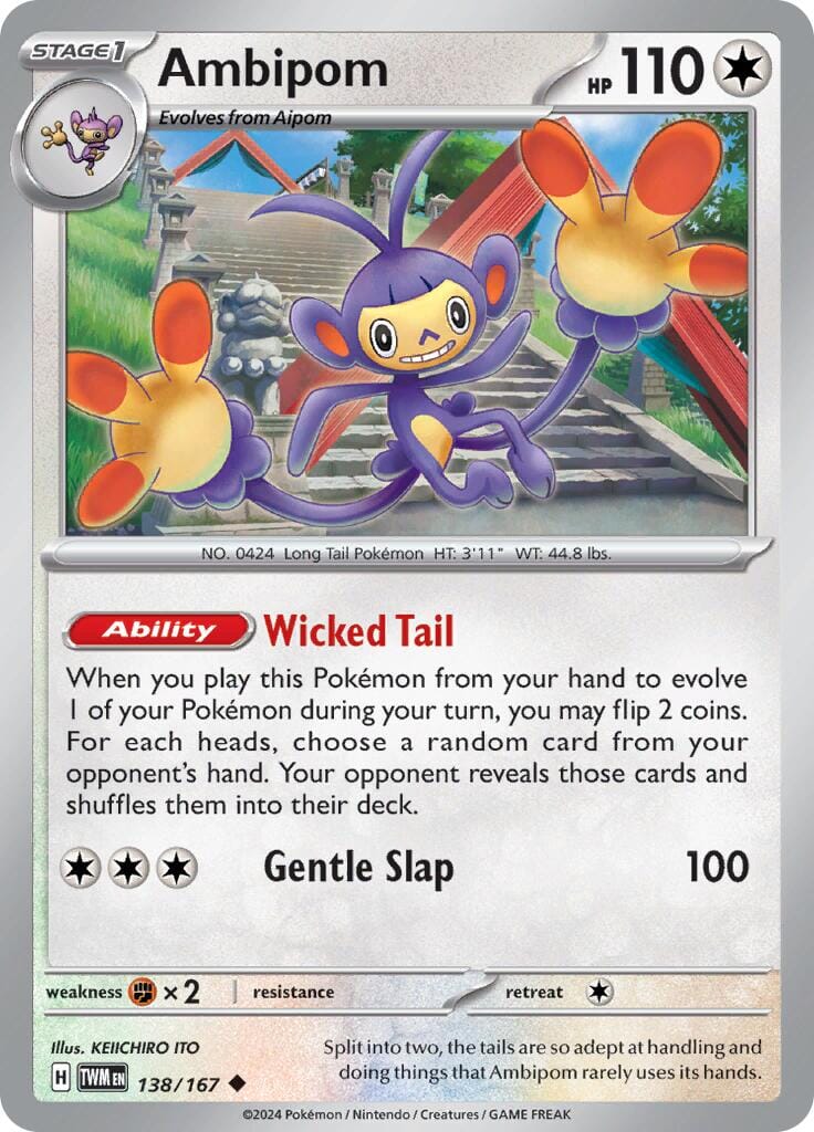 Ambipom (138/167) [Scarlet & Violet: Twilight Masquerade] Pokemon Single Pokémon  | Multizone: Comics And Games
