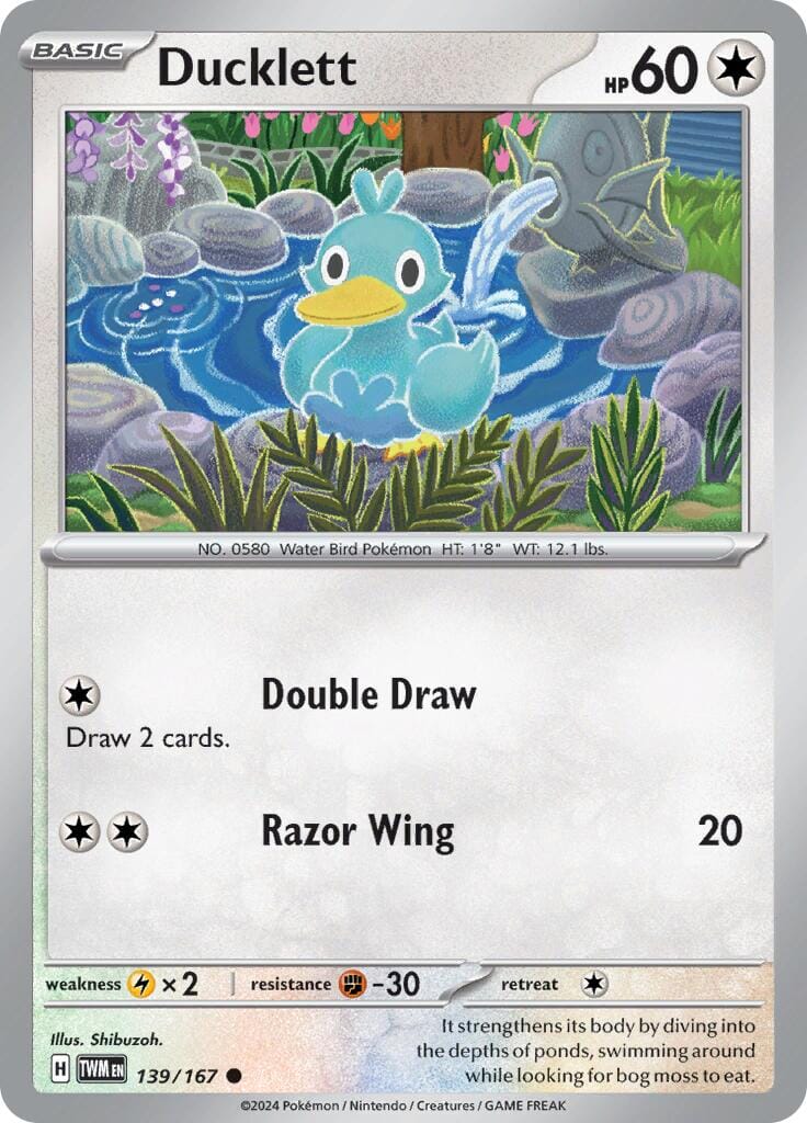 Ducklett (139/167) [Scarlet & Violet: Twilight Masquerade] Pokemon Single Pokémon  | Multizone: Comics And Games