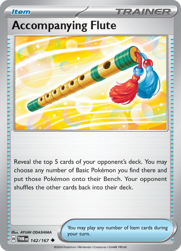 Accompanying Flute (142/167) [Scarlet & Violet: Twilight Masquerade] Pokemon Single Pokémon  | Multizone: Comics And Games