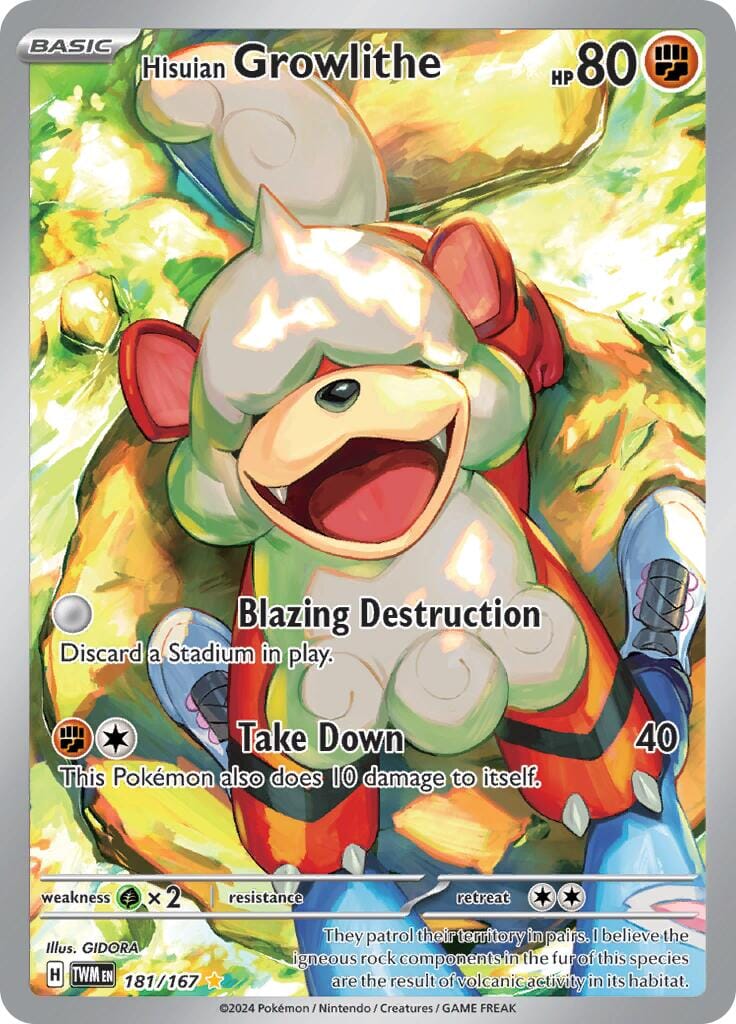 Hisuian Growlithe (181/167) [Scarlet & Violet: Twilight Masquerade] Pokemon Single Pokémon  | Multizone: Comics And Games