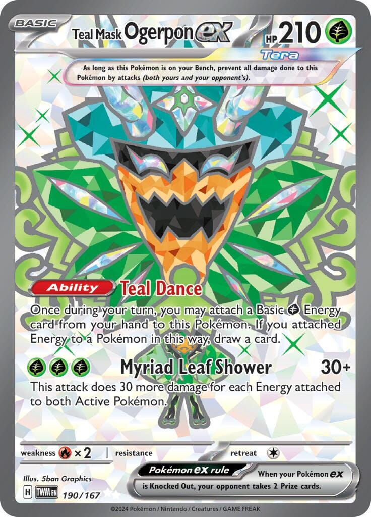 Teal Mask Ogerpon ex (190/167) [Scarlet & Violet: Twilight Masquerade] Pokemon Single Pokémon  | Multizone: Comics And Games