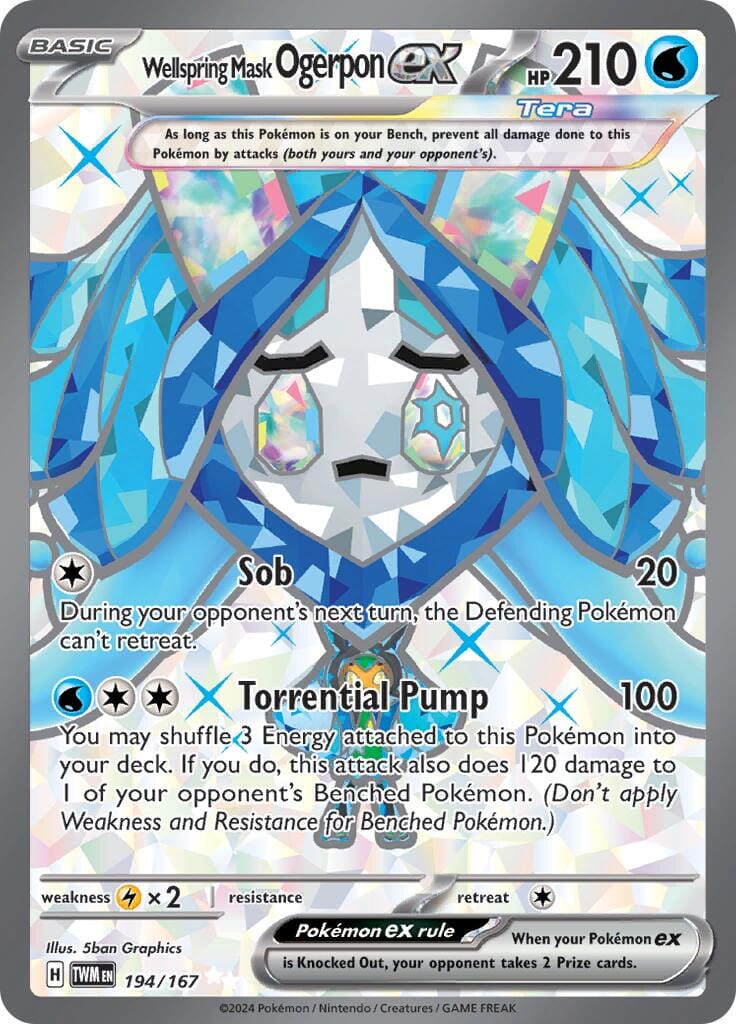 Wellspring Mask Ogerpon ex (194/167) [Scarlet & Violet: Twilight Masquerade] Pokemon Single Pokémon  | Multizone: Comics And Games