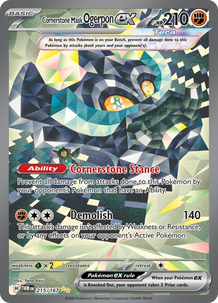 Cornerstone Mask Ogerpon ex (215/167) [Scarlet & Violet: Twilight Masquerade] Pokemon Single Pokémon  | Multizone: Comics And Games