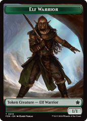 Elf Warrior // Rat (0030) Double-Sided Token [Foundations Tokens] MTG Single Magic: The Gathering  | Multizone: Comics And Games
