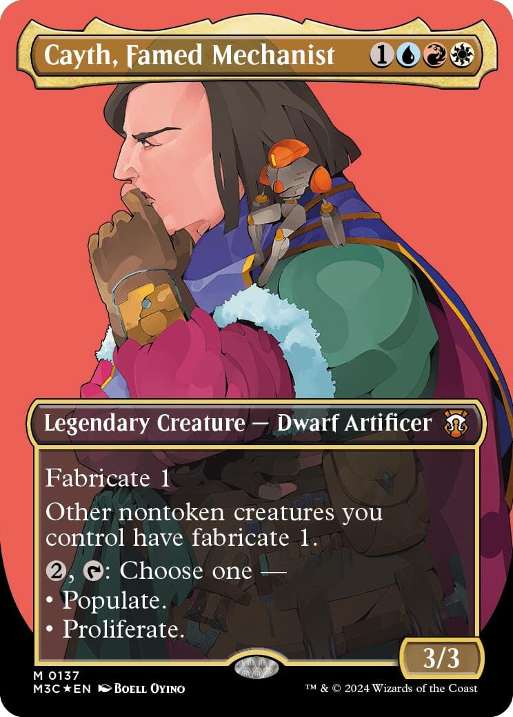 Cayth, Famed Mechanist (Borderless) (Ripple Foil) [Modern Horizons 3 Commander] MTG Single Magic: The Gathering  | Multizone: Comics And Games
