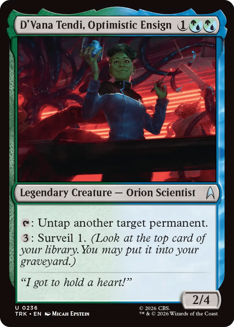 D'Vana Tendi, Optimistic Ensign [Star Trek] MTG Single Magic: The Gathering  | Multizone: Comics And Games