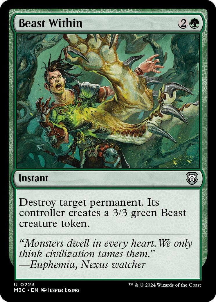 Beast Within [Modern Horizons 3 Commander] MTG Single Magic: The Gathering  | Multizone: Comics And Games