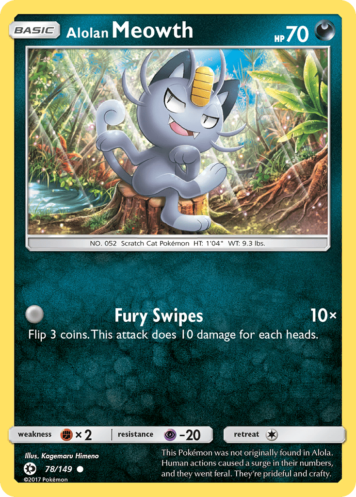 Alolan Meowth (78/149) [Sun & Moon: Base Set] Pokemon Single Pokémon  | Multizone: Comics And Games