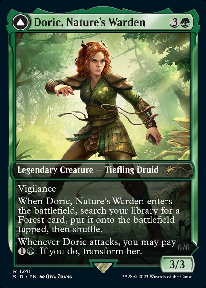 Doric, Nature's Warden // Doric, Owlbear Avenger [Secret Lair Drop Series] MTG Single Magic: The Gathering  | Multizone: Comics And Games