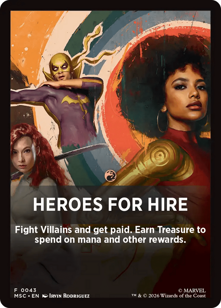 Heroes For Hire Theme Card [Marvel Super Heroes Commander] MTG Single Magic: The Gathering  | Multizone: Comics And Games