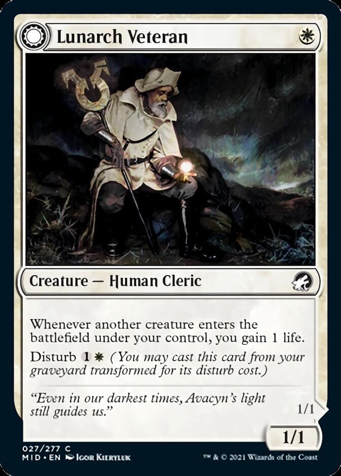 Lunarch Veteran // Luminous Phantom [Innistrad: Midnight Hunt] MTG Single Magic: The Gathering  | Multizone: Comics And Games