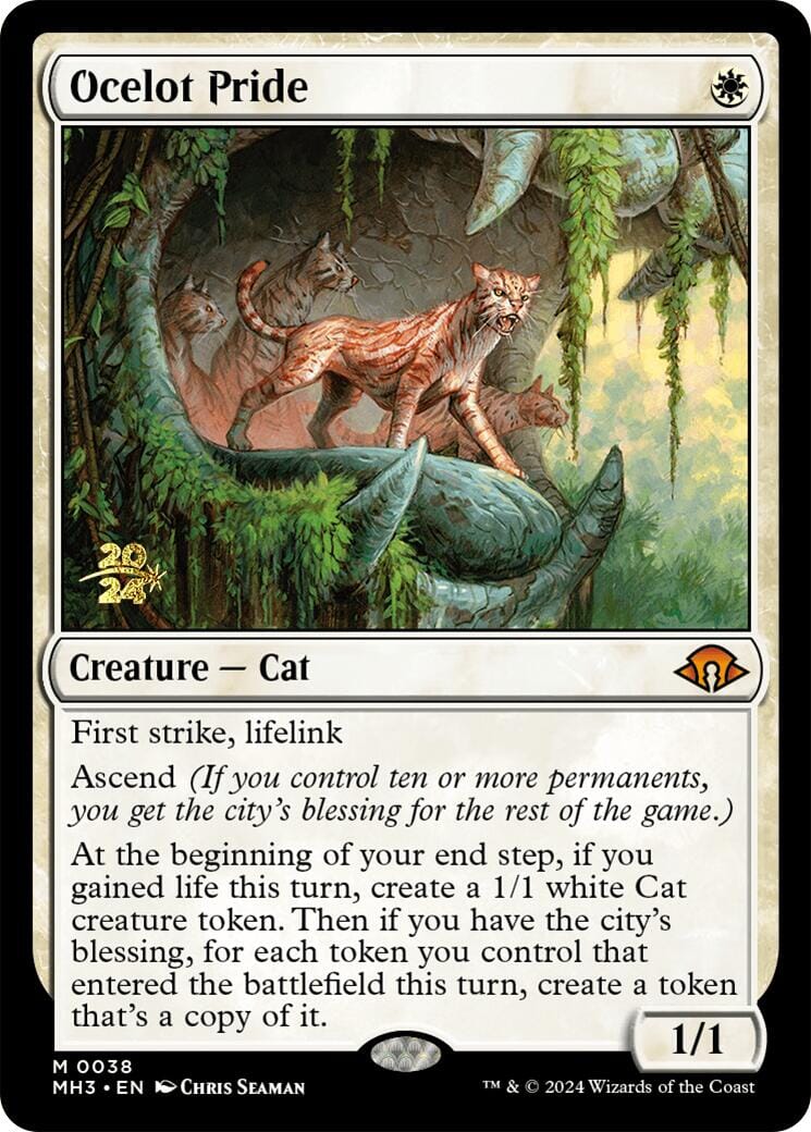 Ocelot Pride [Modern Horizons 3 Prerelease Promos] MTG Single Magic: The Gathering  | Multizone: Comics And Games