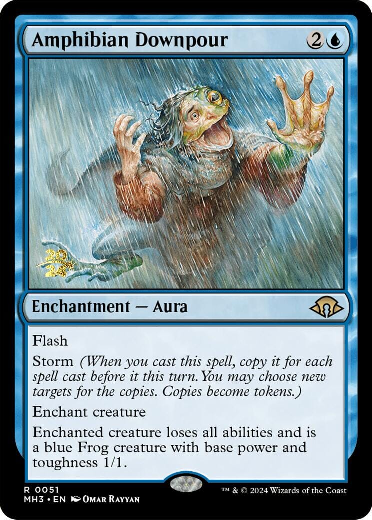 Amphibian Downpour [Modern Horizons 3 Prerelease Promos] MTG Single Magic: The Gathering  | Multizone: Comics And Games