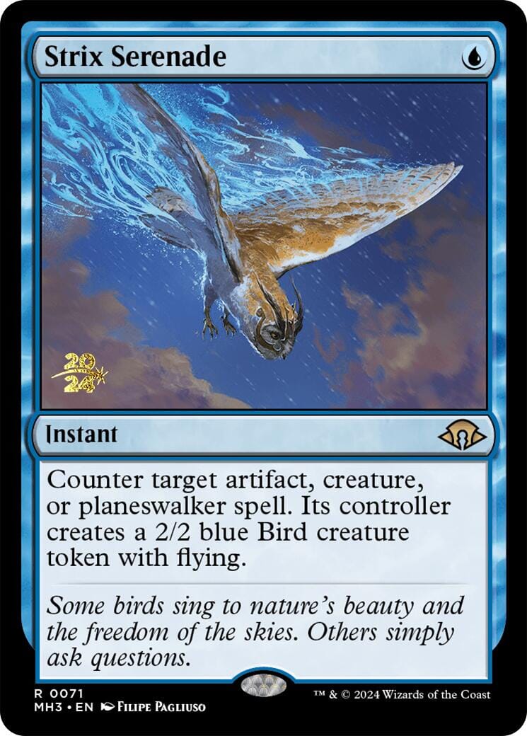 Strix Serenade [Modern Horizons 3 Prerelease Promos] MTG Single Magic: The Gathering  | Multizone: Comics And Games