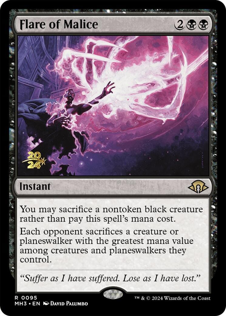 Flare of Malice [Modern Horizons 3 Prerelease Promos] MTG Single Magic: The Gathering  | Multizone: Comics And Games