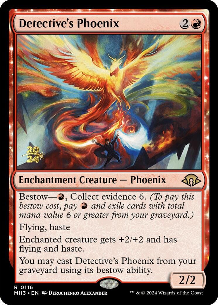 Detective's Phoenix [Modern Horizons 3 Prerelease Promos] MTG Single Magic: The Gathering  | Multizone: Comics And Games