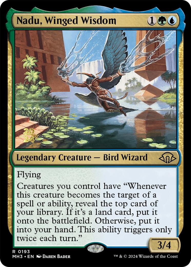 Nadu, Winged Wisdom [Modern Horizons 3 Prerelease Promos] MTG Single Magic: The Gathering  | Multizone: Comics And Games