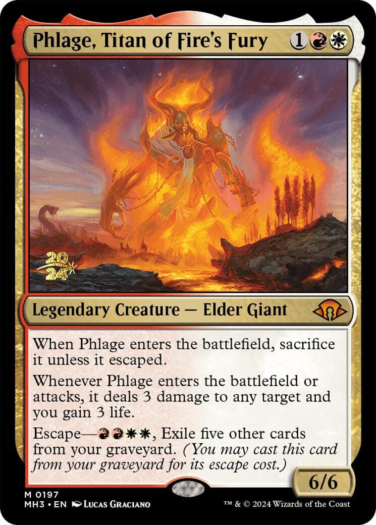 Phlage, Titan of Fire's Fury [Modern Horizons 3 Prerelease Promos] MTG Single Magic: The Gathering  | Multizone: Comics And Games