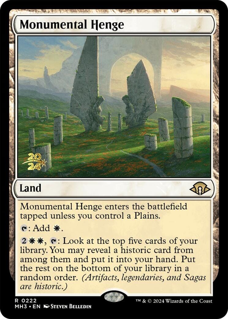 Monumental Henge [Modern Horizons 3 Prerelease Promos] MTG Single Magic: The Gathering  | Multizone: Comics And Games