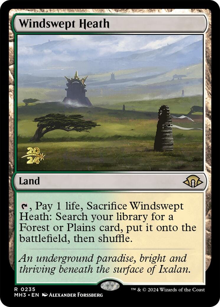 Windswept Heath [Modern Horizons 3 Prerelease Promos] MTG Single Magic: The Gathering  | Multizone: Comics And Games