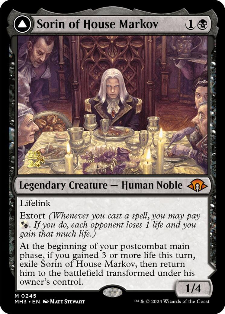 Sorin of House Markov [Modern Horizons 3 Prerelease Promos] MTG Single Magic: The Gathering  | Multizone: Comics And Games