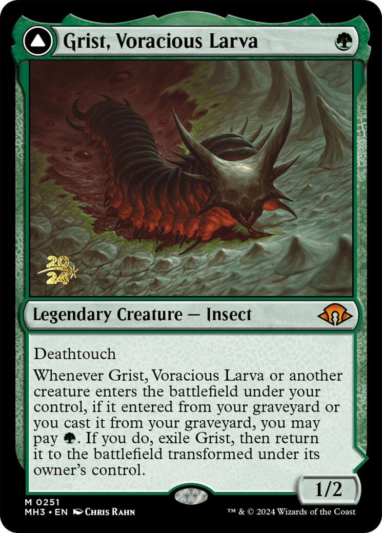 Grist, Voracious Larva [Modern Horizons 3 Prerelease Promos] MTG Single Magic: The Gathering  | Multizone: Comics And Games