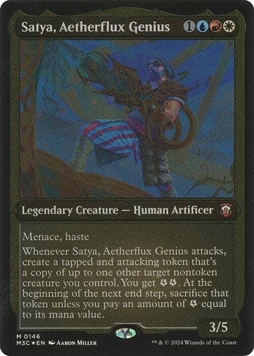 Satya, Aetherflux Genius (Display Commander) [Modern Horizons 3 Commander] MTG Single Magic: The Gathering  | Multizone: Comics And Games