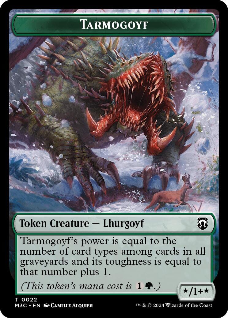 Tarmogoyf // Saproling Double-Sided Token [Modern Horizons 3 Commander Tokens] MTG Single Magic: The Gathering  | Multizone: Comics And Games