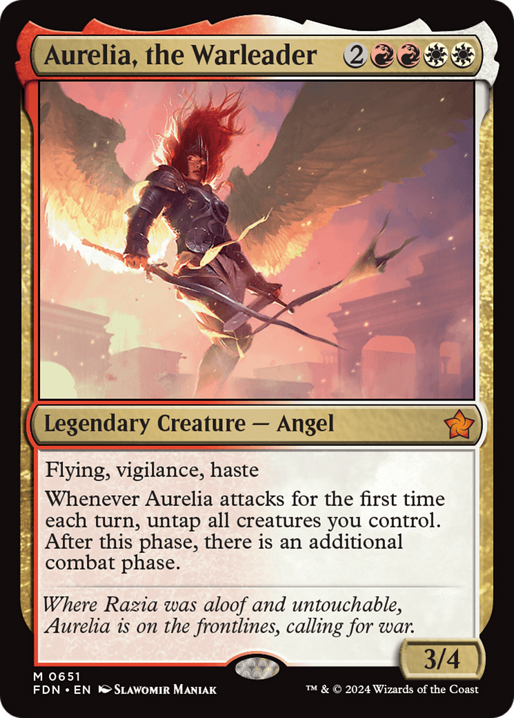Aurelia, the Warleader [Foundations] MTG Single Magic: The Gathering  | Multizone: Comics And Games