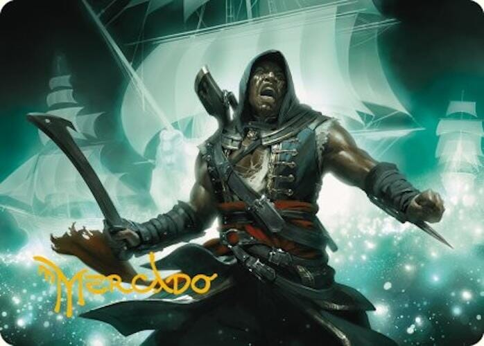 Adewale, Breaker of Chains Art Card (Gold-Stamped Signature) [Assassin's Creed Art Series] MTG Single Magic: The Gathering  | Multizone: Comics And Games