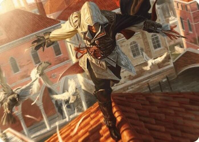 Ezio, Blade of Vengeance Art Card [Assassin's Creed Art Series] MTG Single Magic: The Gathering  | Multizone: Comics And Games