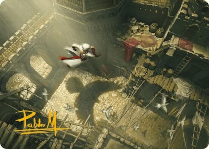 Rooftop Bypass Art Card (Gold-Stamped Signature) [Assassin's Creed Art Series] MTG Single Magic: The Gathering  | Multizone: Comics And Games