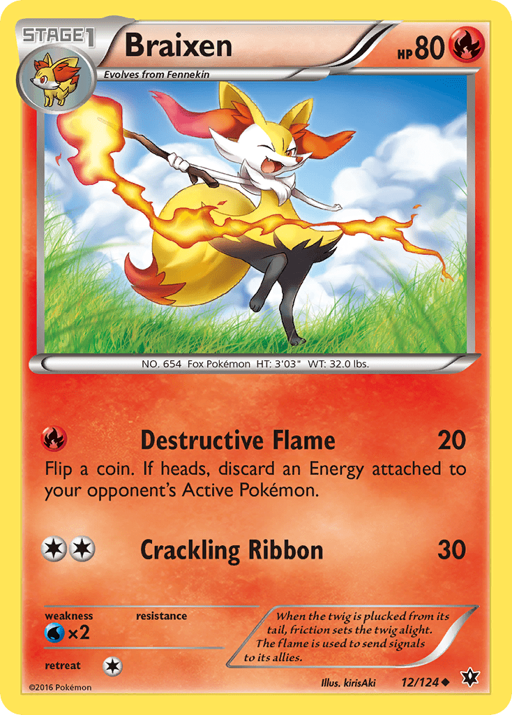 Braixen (12/124) [XY: Fates Collide] Pokemon Single Pokémon  | Multizone: Comics And Games
