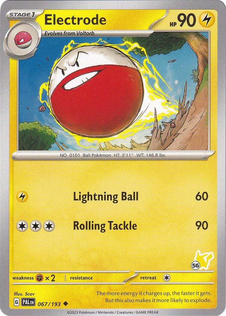 Electrode (067/193) (Pikachu Stamp #56) [Battle Academy 2024] Pokemon Single Pokémon  | Multizone: Comics And Games